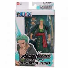 imagen 1 de figura zoro once piece - anime heroes 17cm