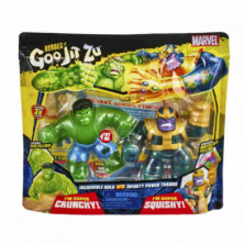 imagen 1 de pack 2 figuras goo jut zu hulk vs thanos