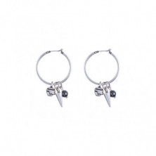 PENDIENTES KELLY DE ARO CON CHARMS PLAYMOBIL EN PLATA