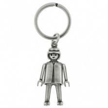 LLAVERO BUENA ONDA PLAYMOBIL - CHICA GRANDE ARTICULADA EN PLATA