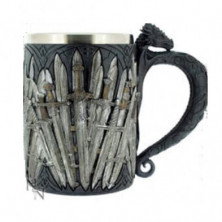 Imagen jarra espadas medieval 14cm