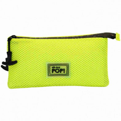 imagen 1 de oh my pop! amarillo estuche portatodo triple mesh