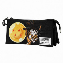 DRAGON BALL NEGRO ESTUCHE PORTATODO TRIPLE ECO