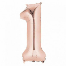 GLOBO POLIAMIDA 100CM ORO ROSA Nº 1