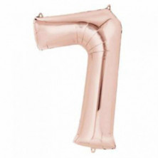 GLOBO POLIAMIDA 100CM ORO ROSA Nº 7