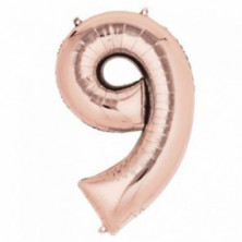 GLOBO POLIAMIDA 100CM ORO ROSA Nº 9