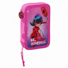 Imagen plumier doble pequeño ladybug safta