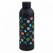 BOTELLA MINECRAFT ICONO ACERO INOXIDABLE 500ML