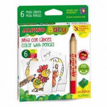 Imagen estuche 6 lápices alpino baby - la granja