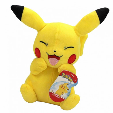imagen 2 de peluche pokemon pikachu pose riendo 20cm