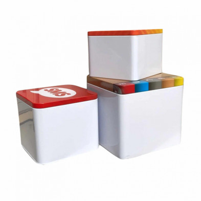 imagen 2 de set cajas ibox metal 3 unidades