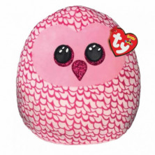 PELUCHE SQUISH PINKY OWL TY 25CM