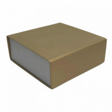 Imagen caja automontable iman oro con plata 16x16x6cm