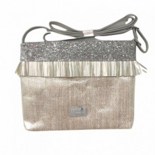 Imagen bolso glitter-flecos band. plata