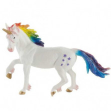 Imagen figurita pequeña unicornio arco iris