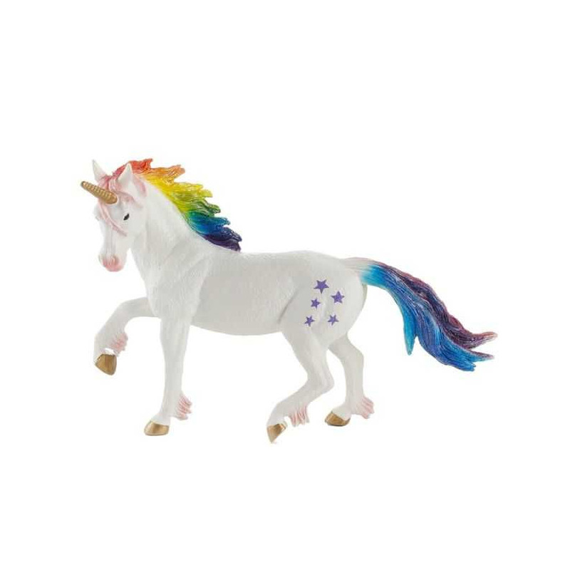 Imagen figurita pequeña unicornio arco iris