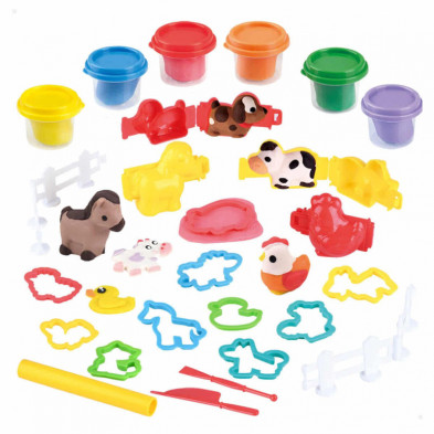 imagen 1 de set plastilina animales y granja playgo