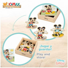 imagen 2 de puzzle de madera trajes mickey mouse