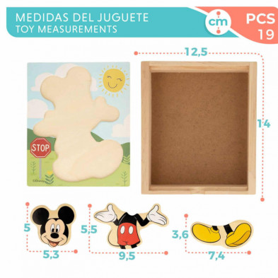 imagen 3 de puzzle de madera trajes mickey mouse