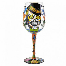 Imagen copa de vino skulls lolita
