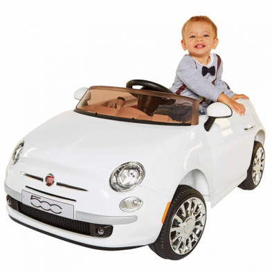 imagen 6 de coche fiat 500 blanco eléctrico 12v con mando