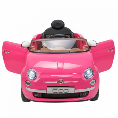 imagen 2 de coche fiat 500 rosa eléctrico 12v con mando