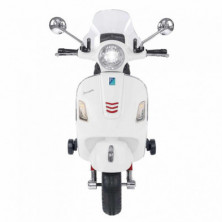 Imagen moto vespa gts super sport blanca eléctrica 12v