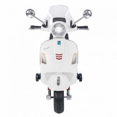 Imagen moto vespa gts super sport blanca eléctrica 12v
