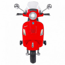 Imagen moto vespa gts super sport roja eléctrica 12v