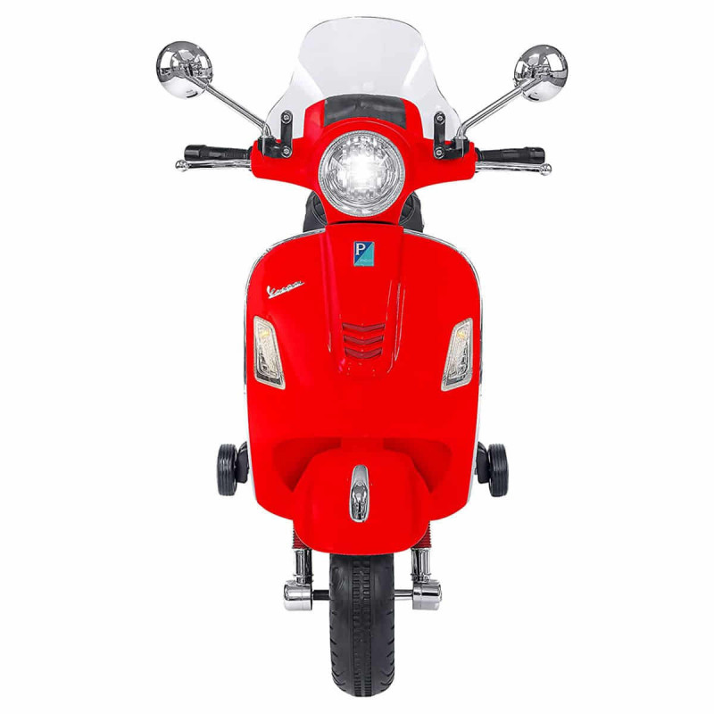 Imagen moto vespa gts super sport roja eléctrica 12v