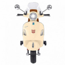 Imagen moto vespa gts super sport crema eléctrica 12v