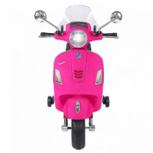 Imagen moto vespa gts super sport rosa eléctrica 12v