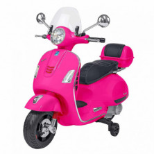imagen 1 de moto vespa gts super sport rosa eléctrica 12v