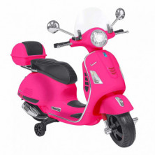 imagen 3 de moto vespa gts super sport rosa eléctrica 12v