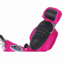 imagen 4 de moto vespa gts super sport rosa eléctrica 12v