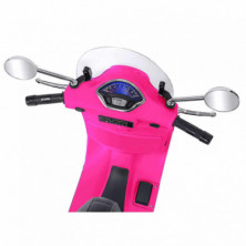 imagen 5 de moto vespa gts super sport rosa eléctrica 12v