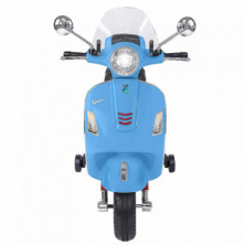 Imagen moto vespa gts super sport azul eléctrica 12v