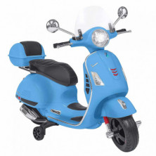 imagen 2 de moto vespa gts super sport azul eléctrica 12v
