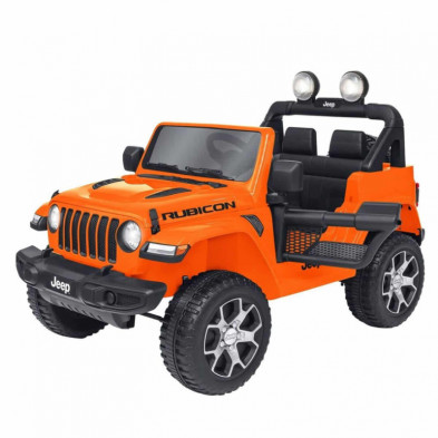 imagen 1 de coche jeep wrangler naranja eléctrico 12v