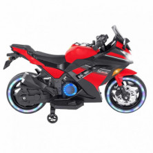 imagen 2 de moto deportiva roja y negra  eléctrica 12v