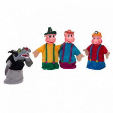 imagen 1 de set 4 marionetas cerditos
