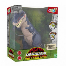 imagen 1 de dinosaurio t-rex gris caminante con luz y sonido
