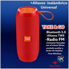 ALTAVOZ SPEAKER TOWER 5.0 ROJO BLUETOOTH