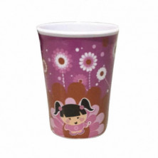 Imagen vaso de melamina little flower 10cm x 7