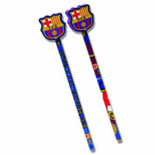 LÁPIZ MASCOTA GOMA FC BARCELONA - PACK DE 6 UNIDADES