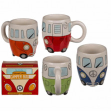 TAZA CAMPER BUS 13X10CM SURTIDA