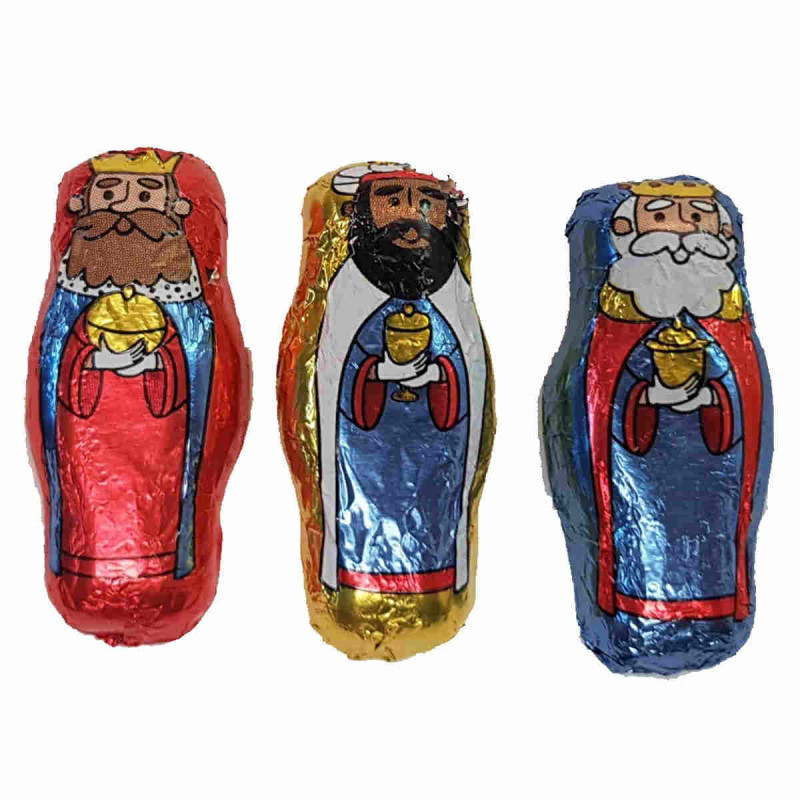Imagen figuras chocolate reyes magos bolsa 125u 1kg Imagen figuras chocolate reyes magos bolsa 125u 1kg
