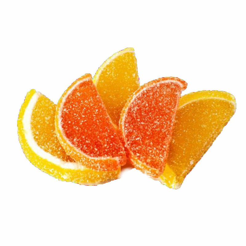 Imagen gajos de gelatina naranja y limón estuche 1