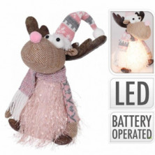 imagen 1 de figura reno 22cm con luz led 14x22cm