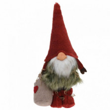 Imagen figura gnome rojo sentado 46cm